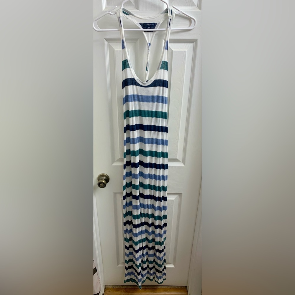 True Religion Twist Back Striped Maxi Dress Size S